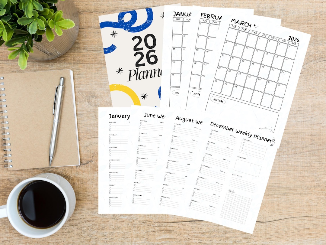 Minimalist Daily Planner Template PDF: 2026 Printable Schedule - Etsy