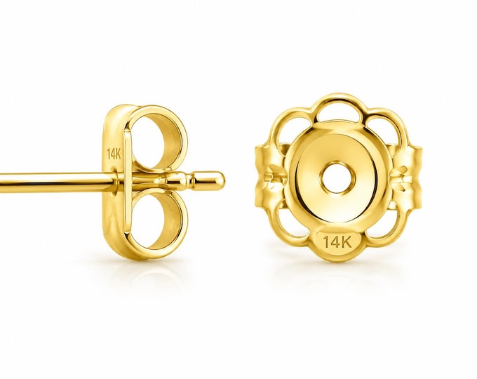 10K 14K  Real Gold Butterfly Friction earNut  sold 1 PAIR