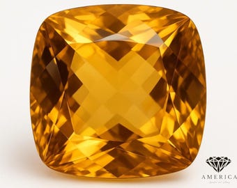 Natural Loose Citrine Square Cushion Shape Natural Loose Gemstones variation