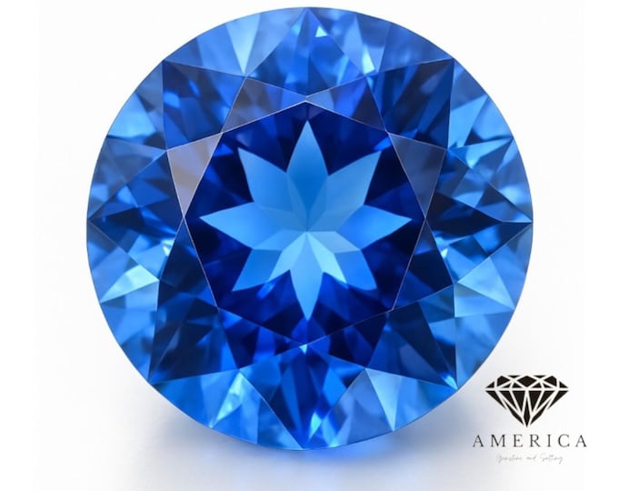 Natural Loose Blue Topaz Round Shape Natural Loose Gemstones variation