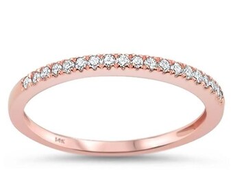 Last One .15ct 14k Rose Gold Diamond Stackable Wedding Anniversary