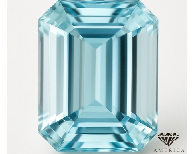 Natural Loose Emerald Cut Natural Aquamarine Gemstones variation