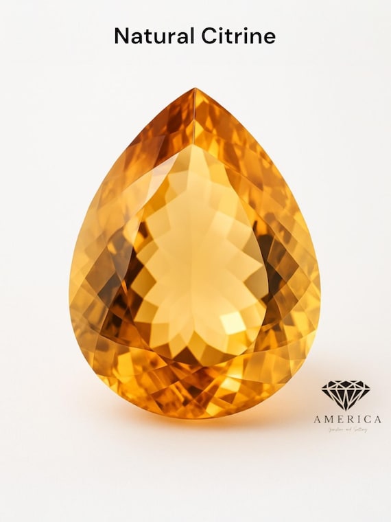 レア】大粒シトリン ペアシェイプ ルース 【公式通販】