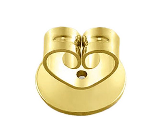 14K Real Solid Heart Shaped Butterfly Friction Nut  sold 1 piece.