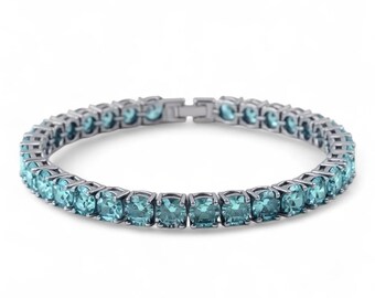 4.50MM Round Cubic Zirconia Bracelet 7.25" Tennis Bracelet 14.50 Carat, wedding, bridal, birthday, gift.