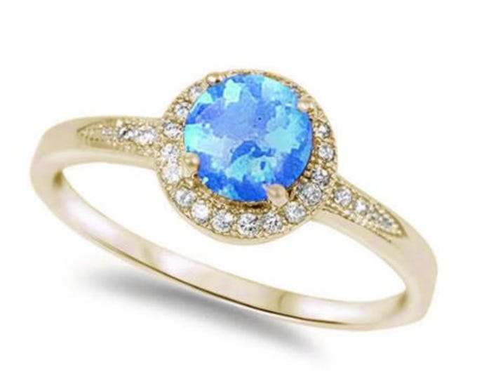 Sterling Silver Ring 925 Elegant simulated gemstone Ring with Round Cubic Zirconia stones set on each side SIZE 4-11
