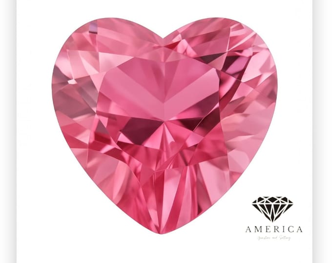 Calibrated heart AA Grade Pink Natural Tourmaline variation size available.