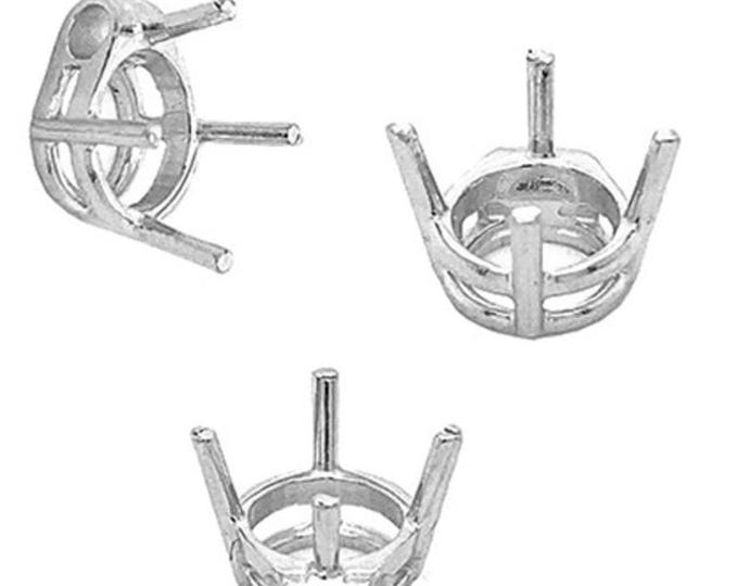 14K Real Solid Gold 4 Prong Round Basket Slider Setting 20 GA Round Pendant Setting sold 1 piece.