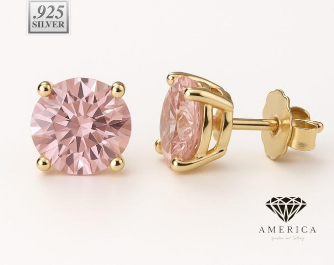 CZ  Stud Earrings Push Back .925 Sterling Silver Earrings 3MM-10MM
