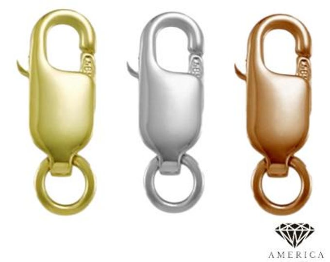 14K 18K Gold Lobster Lock Available in 5 different sizes  sold 1 piece