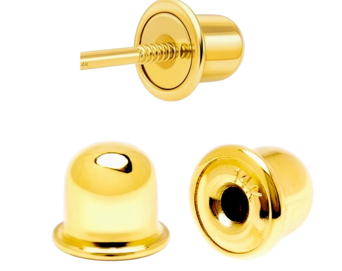 14K  Real Gold Baby Backing 1 pair for 22 Gauge post.