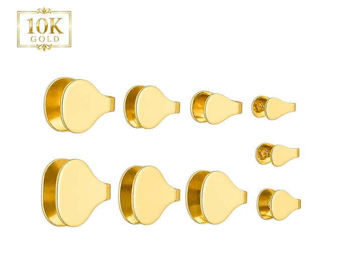 10K gold solder flush end caps sold 1 piece.