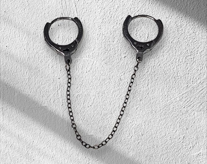 Fashion Handcuff Earring Dangle 316 Stainless Steel sold in 1 Piece earrings Huggies hoop.