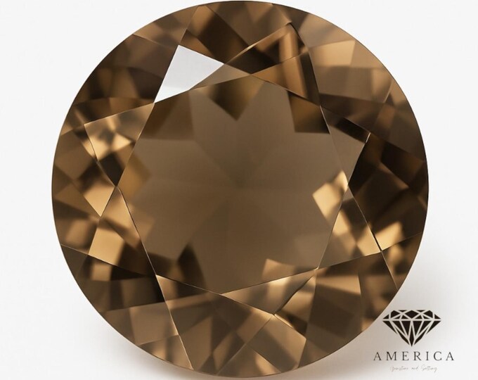 Natural Loose Round Shape Natural Loose Smoky Topaz Gemstones variation