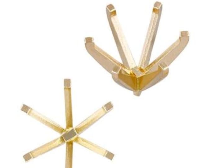 14K Gold Round 6 PRONGS STANDARD SETTING only for the head sold 1 piece real gold 6 prongs mounting head.
