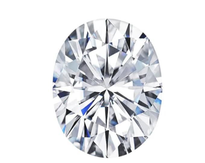 Oval Clear Moissanite Loose Gemstones Pass Diamond Tester Amazing Quality variation 2mm - 8mm