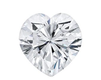 Heart Clear Moissanite Loose Gemstones Pass Diamond Tester Amazing Quality variation 2mm - 8mm