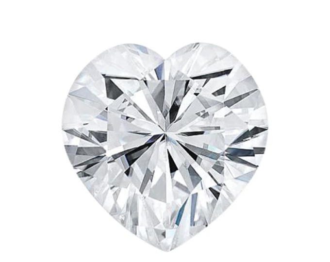 Heart Clear Moissanite Loose Gemstones Pass Diamond Tester Amazing Quality variation 2mm - 8mm