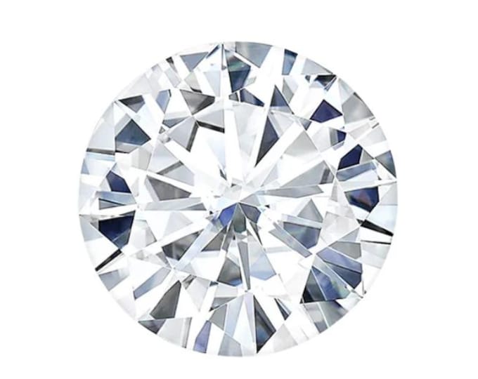 Round Clear Moissanite Loose Gemstones Pass Diamond Tester Amazing Quality variation 2mm - 8mm