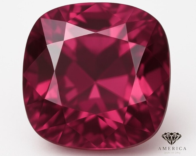 Natural Loose Rhodolite Square Cushion Shape Natural Loose Gemstones variation