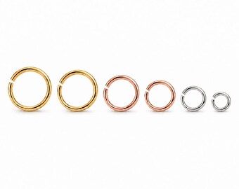 Jump Loop 14K Yellow  Gold Sold 1 unit of Open Jump Loop real gold.