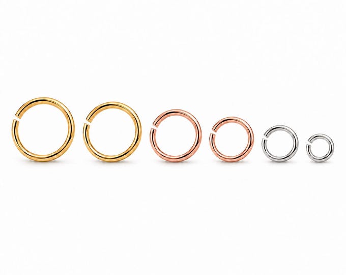 Jump Loop 14K Yellow  Gold Sold 1 unit of Open Jump Loop real gold.