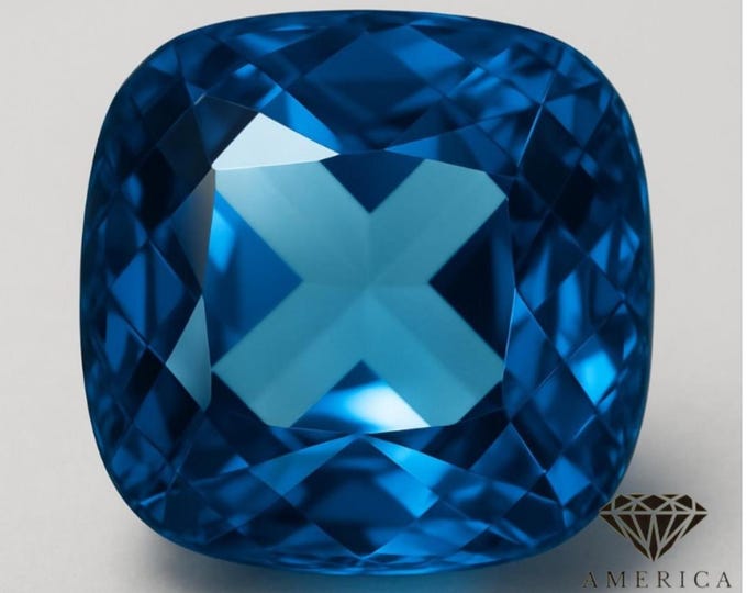 Natural Loose Square Cushion Cut  LONDON Blue Topaz Shape Natural Loose Gemstones variation