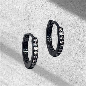 Fashion CZ Earring Hoop 316 Stainless Steel sold in 1 Piece earrings Huggies hoop.
