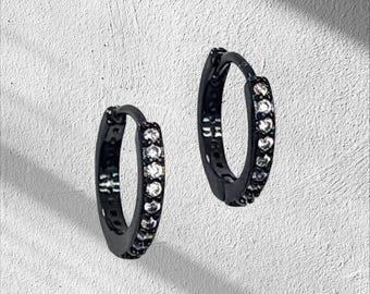 Fashion CZ Earring Hoop 316 Stainless Steel sold in 1 Piece earrings Huggies hoop.