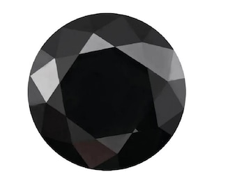 Round Black Moissanite Loose Gemstones Pass Diamond Tester Amazing Quality variation 2mm - 8mm