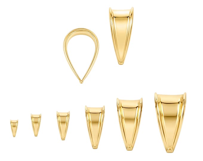 BAIL 10K or 14K Yellow  Gold Bail for Pendant Sold 1 unit