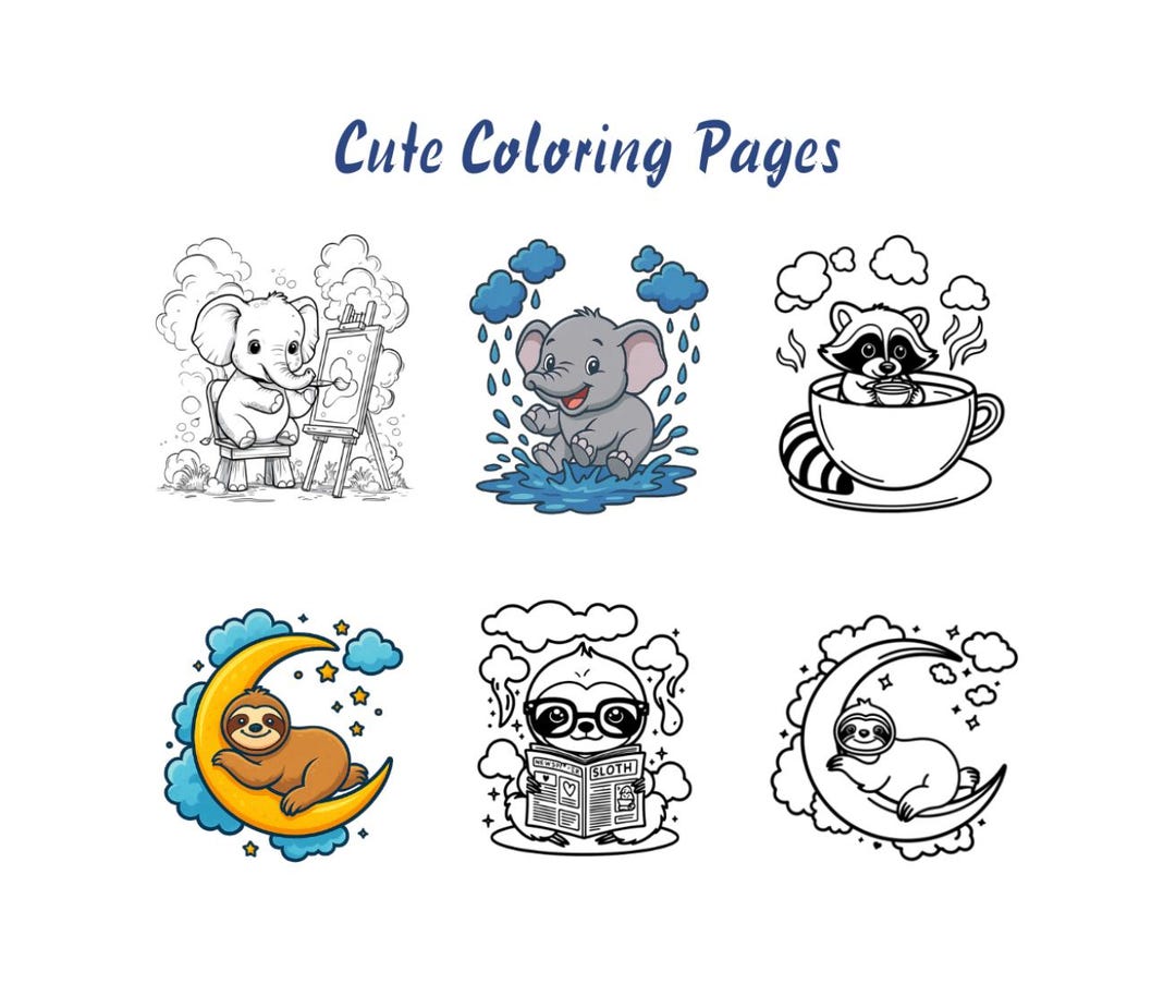 Mindful Cozy Coloring Pages – Stress Relief Art Therapy for Adults and ...