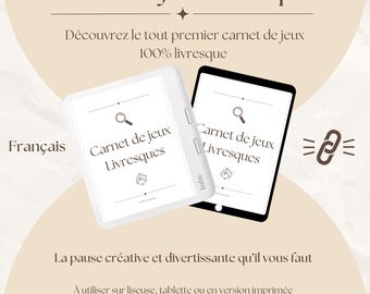 Bookish Games Notebook – Quizzen, kruiswoordpuzzels, verborgen woorden, anagrammen en gecodeerde woorden voor leesliefhebbers