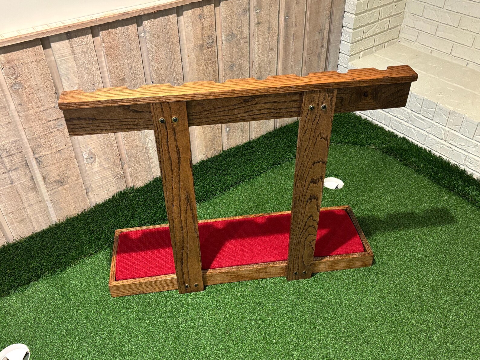 Putter Hat Rack Golf Putter Rack: Handcrafted Red Oak Natural Wood Golf Putter Rack ...