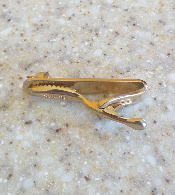 Vintage RARE 50s-60s Swank Gold Tie Bar clip Land… - image 4