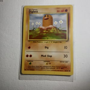 Diglett (47/102) Carta Pokémon Vintage: – Conjunto Base 1999 - Quase Novo