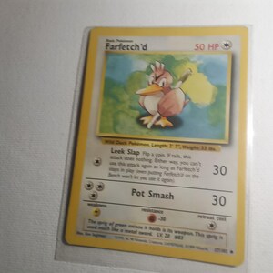 Farfetch'd (27/102) Carta Pokémon Vintage – Conjunto Base 1999 - Quase Perfeita