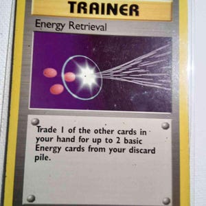 Conjunto base Pokémon de 1999, Recuperação de Energia 81/102 – Treinador Incomum Ilimitado – Excelente Estado
