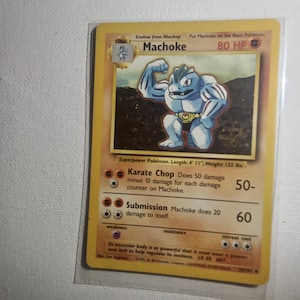Machoke (34/102) Carta Pokémon antigua: – Colección básica 1999 - Casi nueva