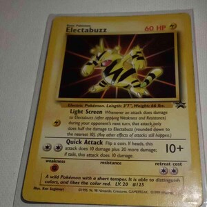 Pokémon Electabuzz #2 1999 – WB Movie Promo – Black Star – Bijna nieuwstaat – Zeldzame vintage kaart