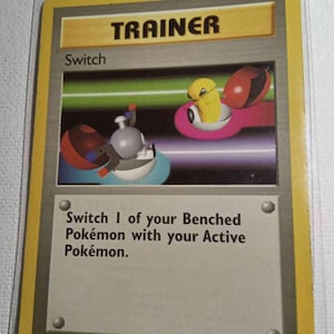 Carta Pokémon Switch Trainer / Set base 95/102 / WOTC 1999 / Vintage TCG