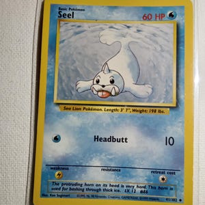Seel (41/102) Carta Pokémon antigua: – Colección básica 1999 - Casi nueva