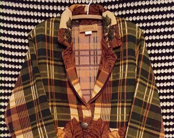 Garden And Rabbit Tapestry Half Sleeve Shirt Jacket main image 1