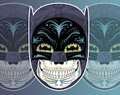 1960 39 s Batman Sugar Skull 3x4 Vinyl Sticker
