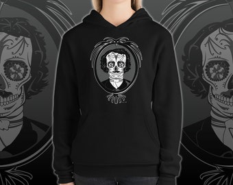 Edgar Allan Poe Sugar Skull Hoodie