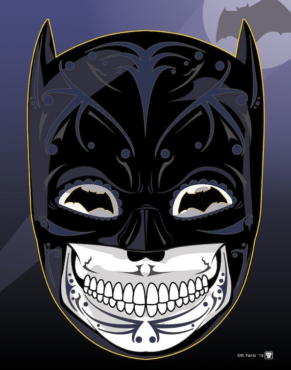 Batman Dark Knight Sugar Skull 11x14 Print - Etsy Australia