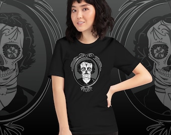 Edgar Allan Poe Sugar Skull Shirt
