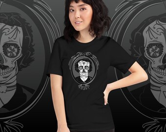 Edgar Allan Poe Sugar Skull Shirt