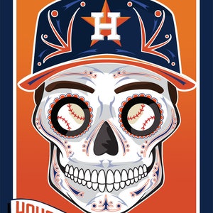 Houston Astros Azúcar Cráneo 11x14 impresión