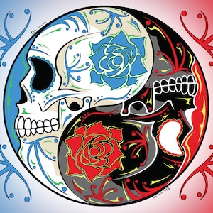 ☯️ Yin Yang Skull・ 3D File for 3D printing・Cults